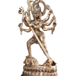 Pure Brass Mahishasur Mardini Durga Idol 8" | Intricate Craftsmanship | Victory of Good Over Evil | Timeless Sacred Piece | Home Temple Decor